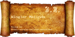Wingler Melinda névjegykártya